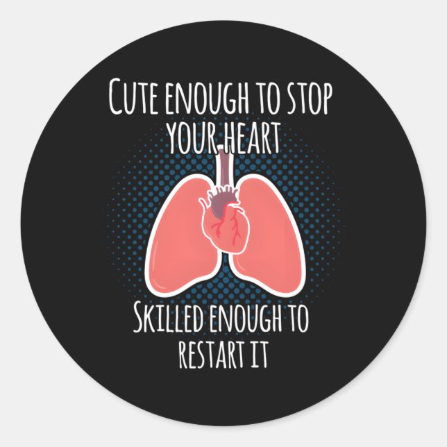 Sticker Rond Perfusiologiste perfusionniste (Devant)