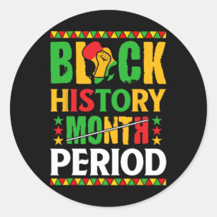 Sticker Rond Période du Mois de l'histoire des Noirs Femmes afr