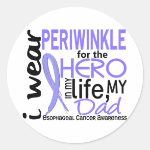 Sticker Rond Périwinkle pour Héros 2 papa cancer de l'oesophage