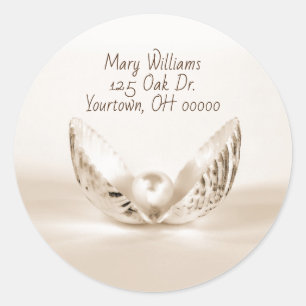 Sticker Rond perle en coquillage