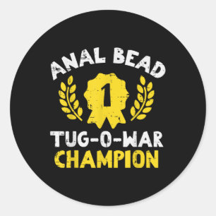 Sticker Rond Perle Tug O Champion De Guerre Drôle Drôle Dire Hu
