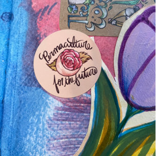 Sticker Rond Permaculture pour l'avenir Jardinage