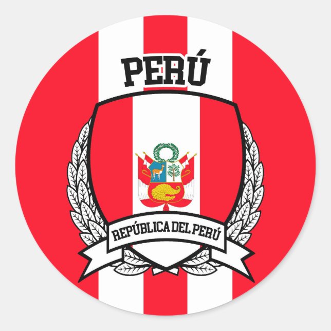 Sticker Rond Pérou (Devant)