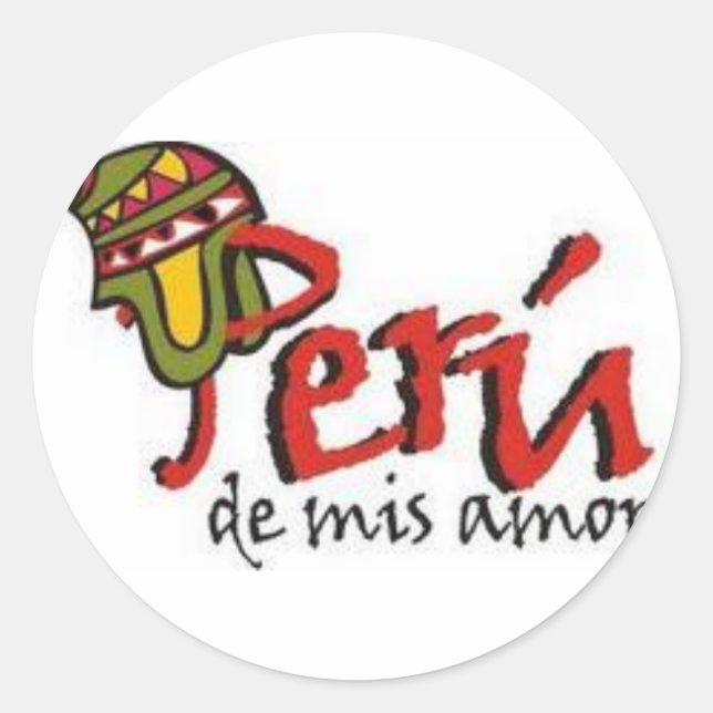 STICKER ROND PÉROU DE MIS AMORES (Devant)