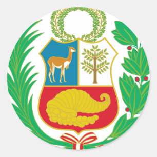 Sticker Rond Pérou - Escudo Nacional (Emblème National)