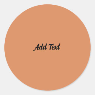 Sticker Rond Perse Orange Ajouter un texte personnalisé