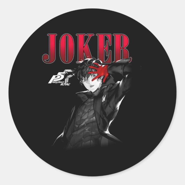 Sticker Rond Persona 5 Joker Neutral (Devant)