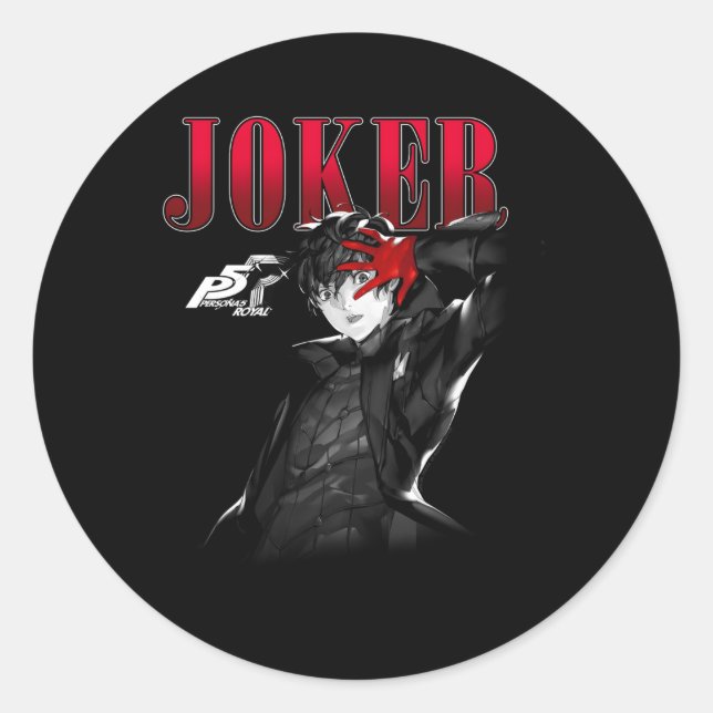Sticker Rond Persona 5 Joker Neutral (Devant)