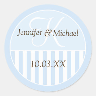 Sticker Rond Personalized Monogrammed Wedding Favor Labels