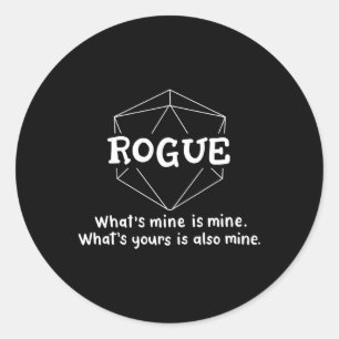 Sticker Rond Personnage Drôle de Malfrat Blague Jeux de Rôle Rp