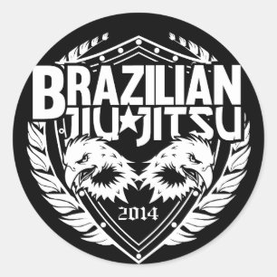 Sticker Rond Personnalisable Jiu-Jitsu Brésilien