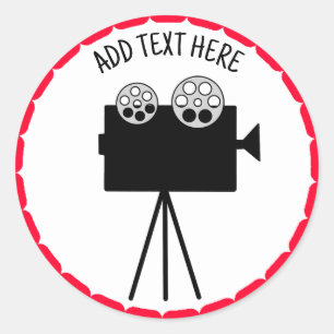 Sticker Rond Personnalisé ce projecteur vidéo rétroviseur