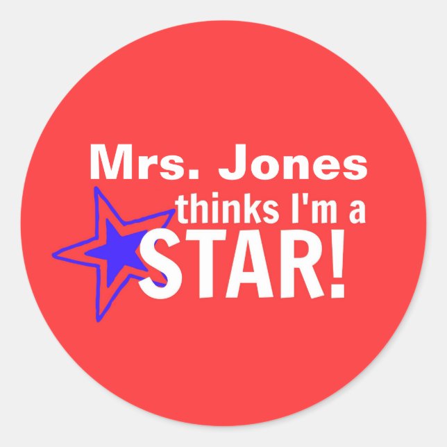 Sticker Rond PERSONNALISÉ - Mon professeur pense que je suis un (Devant)