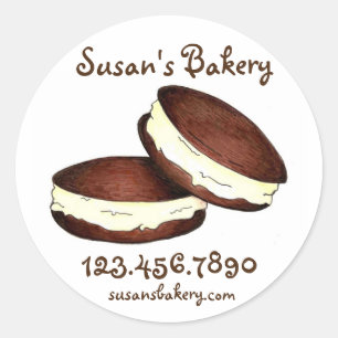 Sticker Rond Personnalisé PA Dutch Whoopie Pie Cuite À La Boula