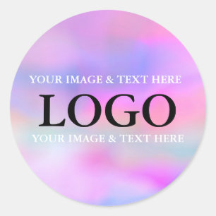Sticker Rond Personnalisé Personnalisé Votre Propre Photo & Tex