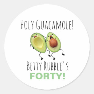 Sticker Rond Personnalisé pour le 40e anniversaire de Saint-Gu