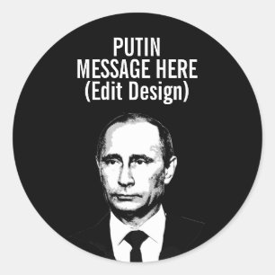 STICKER ROND PERSONNALISÉ VLADIMIR POUTINE