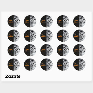Sticker Rond Personnaliser Fumée Bats Halloween