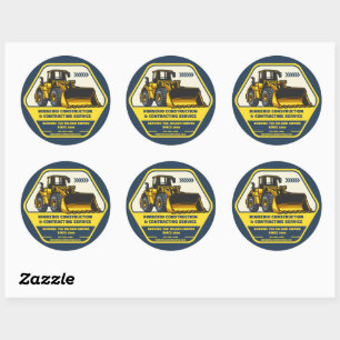 Sticker Rond Personnaliser Générique Construction Contrat