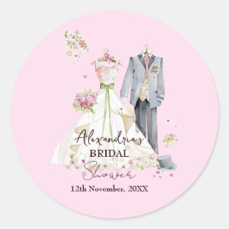 Sticker Rond Personnaliser la robe de mariée pour la fête de ma