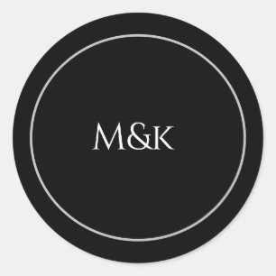 Sticker Rond Personnaliser le nom de l'entreprise en noir