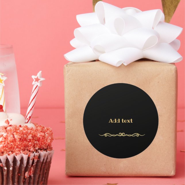 Sticker Rond Personnaliser l'impression en gras (Fête)