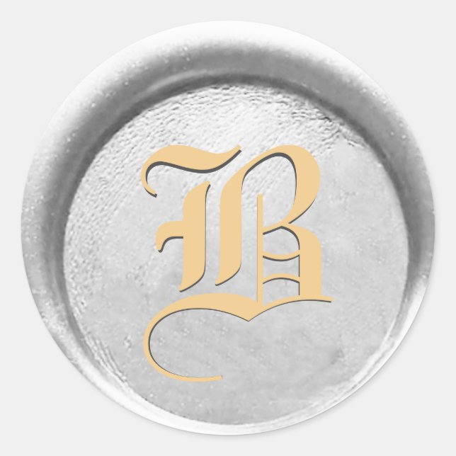 Sticker Rond *~* PERSONNALISER Mariage à cacheter avec cire de  (Devant)