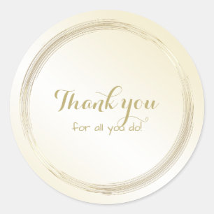 Sticker Rond Personnaliser : "Merci pour tout ce que vous faite