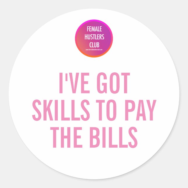 STICKER ROND PERSONNALISER-PERSONNALISER-COMPÉTENCES POUR PAYER (Devant)