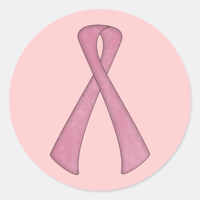 Sticker Rond Personnaliser Produits de ruban rose (Devant)