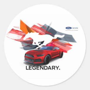 Sticker rond Personnaliseur Mustang
