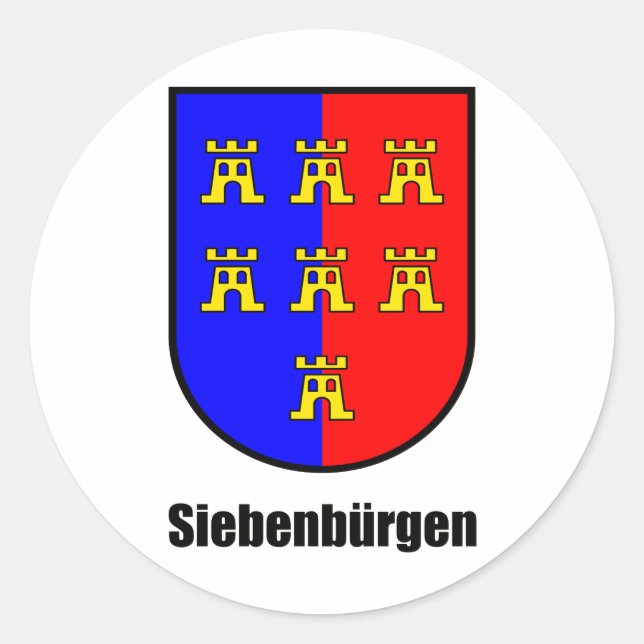 Sticker Rond Personnalité des Sept-Citoyens de Saxe "Transylvan (Devant)