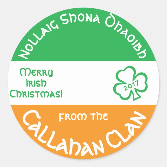 Sticker Rond Personnalité du Christ Gaelic (Devant)