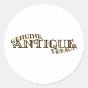 Sticker Rond Personne d'antiquité authentique