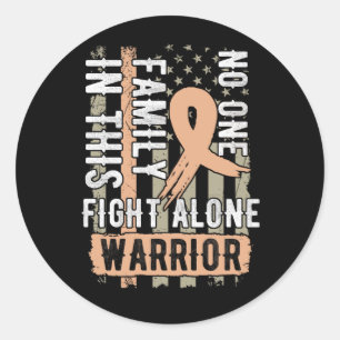 Sticker Rond Personne ne combat la sensibilisation au cancer de