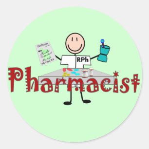 Sticker Rond Personne-ressource du pharmacien—Cadeaux