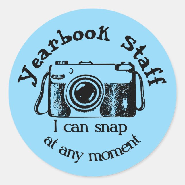 Sticker Rond Personnel de Yearbook - Je peux prendre à tout mom (Devant)