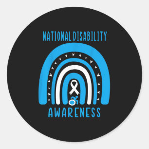 Sticker Rond Personnes handicapées Mois de sensibilisation à l'