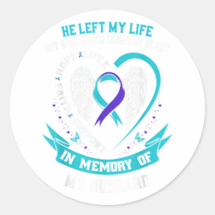 Sticker Rond Perte En Mémoire De Mon Mari Suicide Sensibilisati