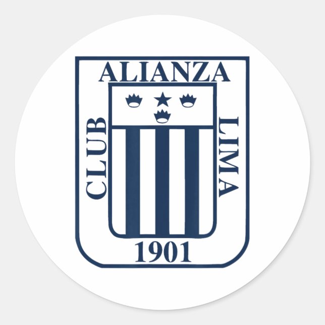 Sticker Rond Peru Shirt Peruvian Alianza Lima Peruvian Men Wome (Devant)