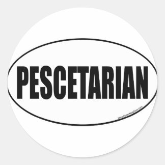 Sticker Rond Pescétarien, Pescotarien