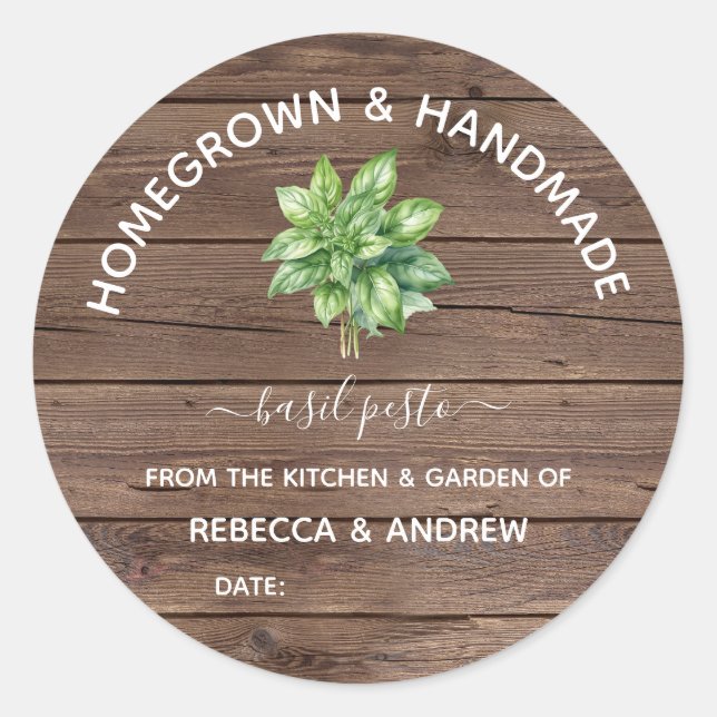 Sticker Rond Pesto de maison de baseball artisanal et artisanal (Devant)