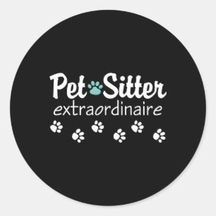 Sticker Rond Pet Sitter Extraordinaire