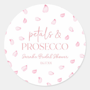 Sticker Rond Pétales et Procuco Rose Rose Pétales Fête des mari