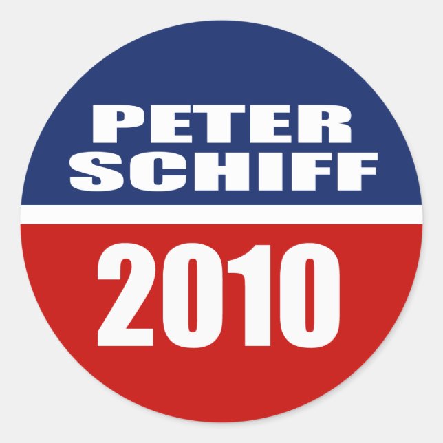 STICKER ROND PETER SCHIFF POUR LE SÉNAT (Devant)