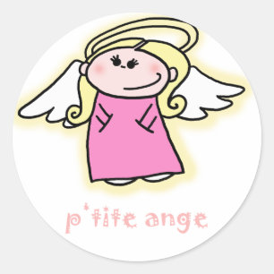 Sticker Rond Petit Ange (peu d'ange en français)