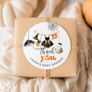 Sticker Rond Petit baby shower de linge de maison merci