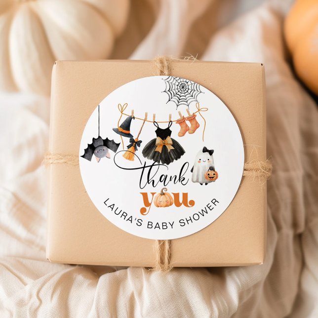 Sticker Rond Petit baby shower de linge de maison merci (Créateur téléchargé)