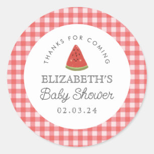 Sticker Rond Petit Baby shower de melon douce