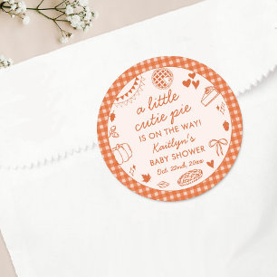 Sticker Rond Petit Bébé Sucré En Route ! Fête de Naissance Auto